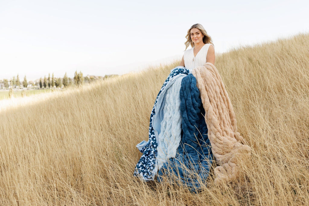 Hugs Midnight Blue Blanket