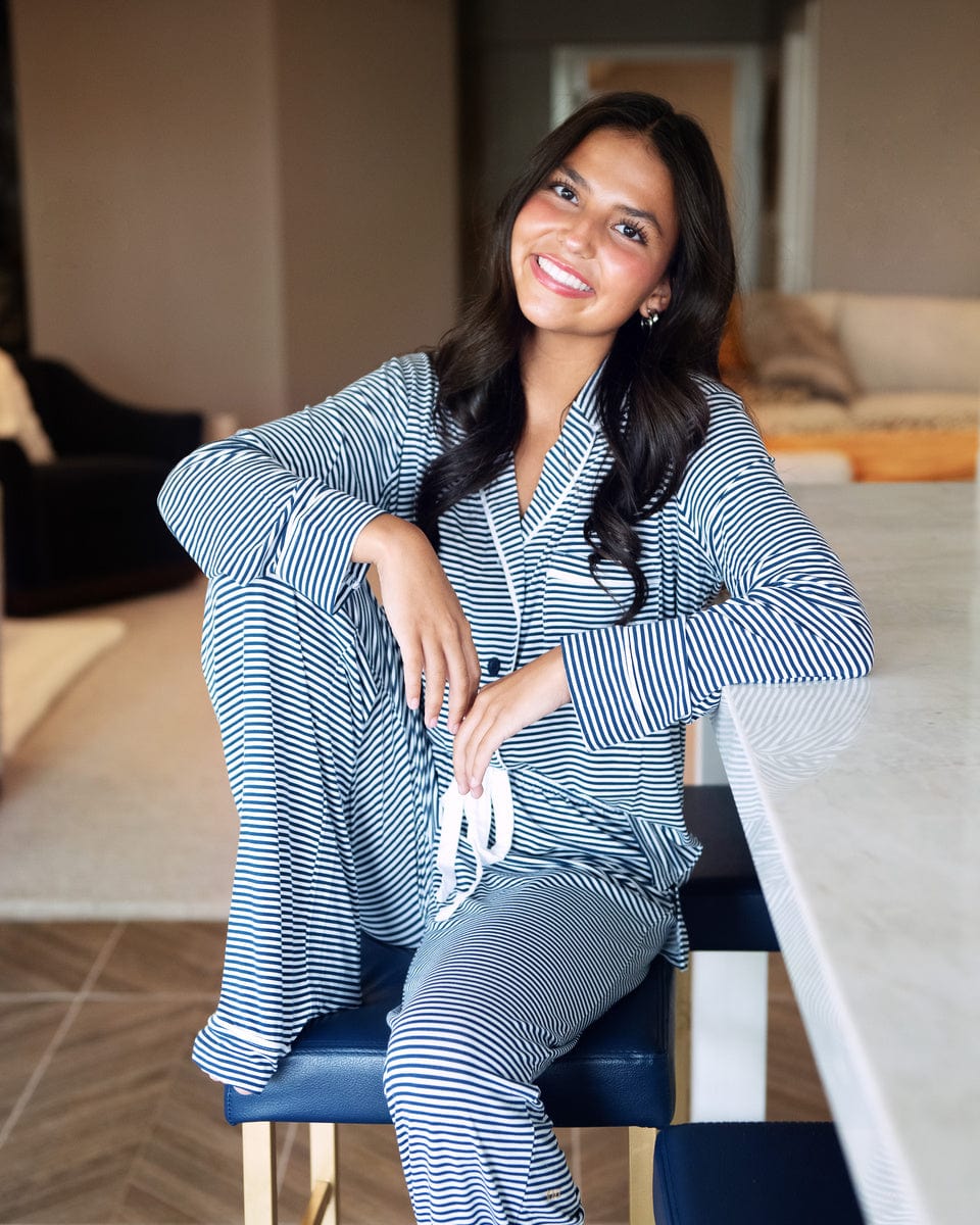 Middle of the Night Pajamas - Navy Stripe
