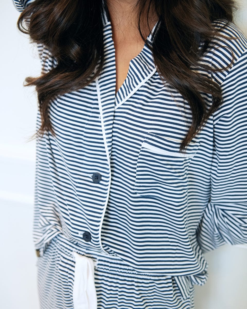 Middle of the Night Pajamas - Navy Stripe