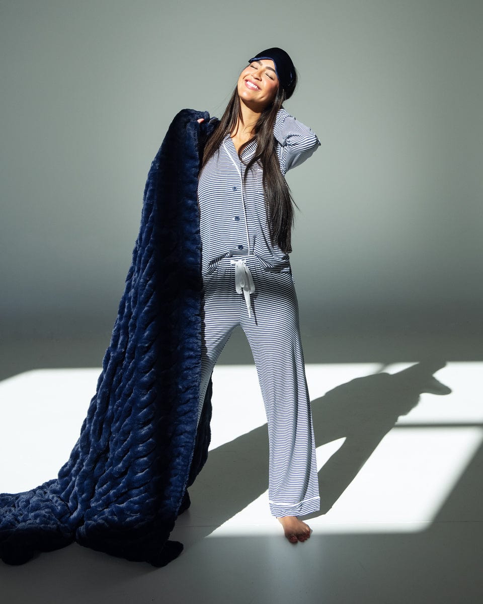 Middle of the Night Pajamas - Navy Stripe