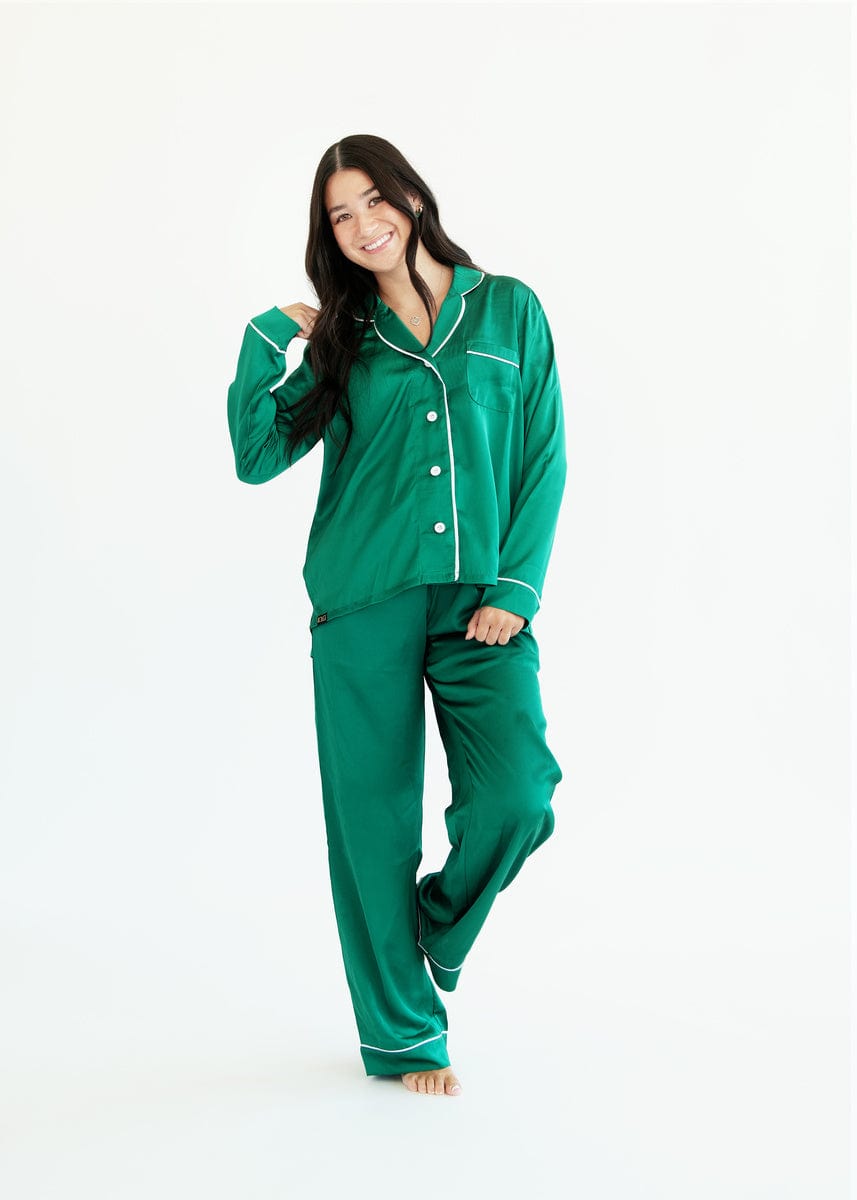 Middle of the Night Pajamas Satin - Green