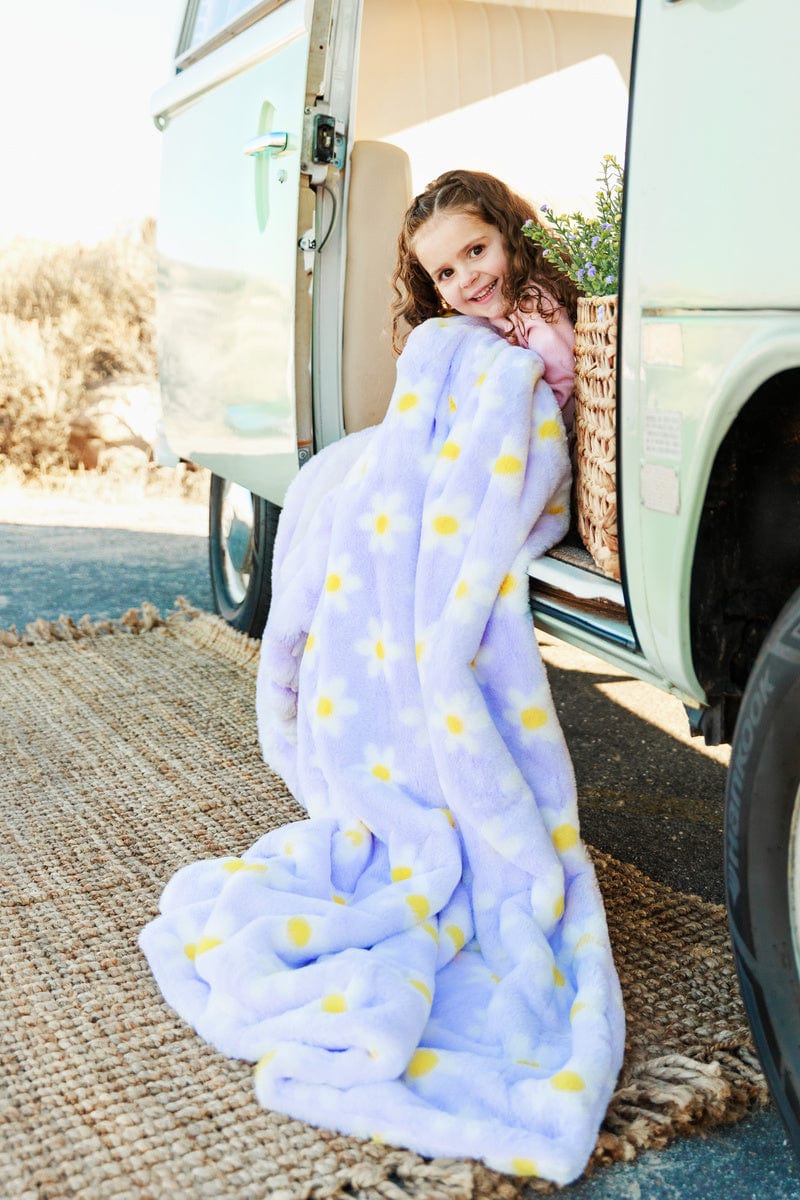 Lush Lilac Flower Blanket