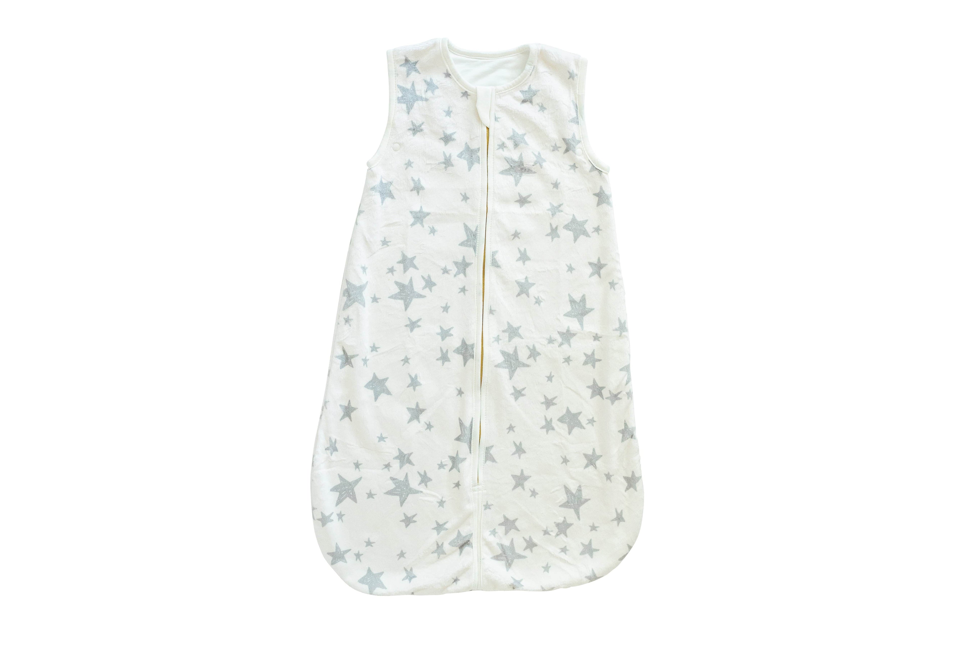 Silver star wearable Minky Couture blanket by Little Couture. 